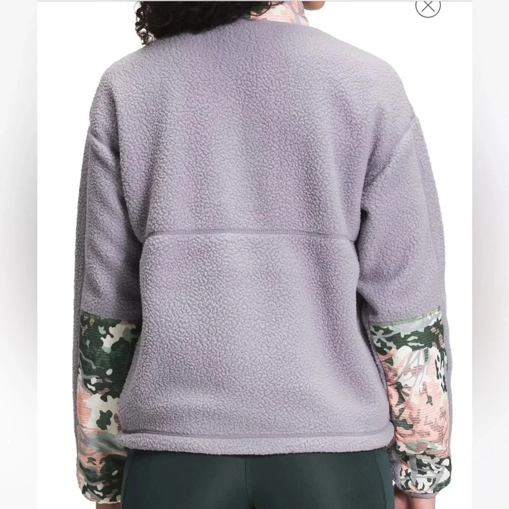 THE NORTH FACE CRAGMONT 1/4 SNAP FLEECE - WOMENS small lilac camo new with tags - Picture 3 of 15